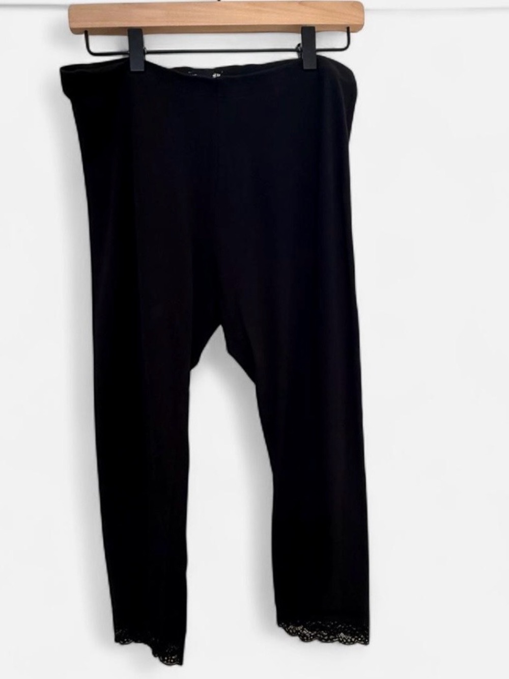 Women’s Lacy Black Leggings Y2K Layering Balletcore Grunge H&M Medium GUC
